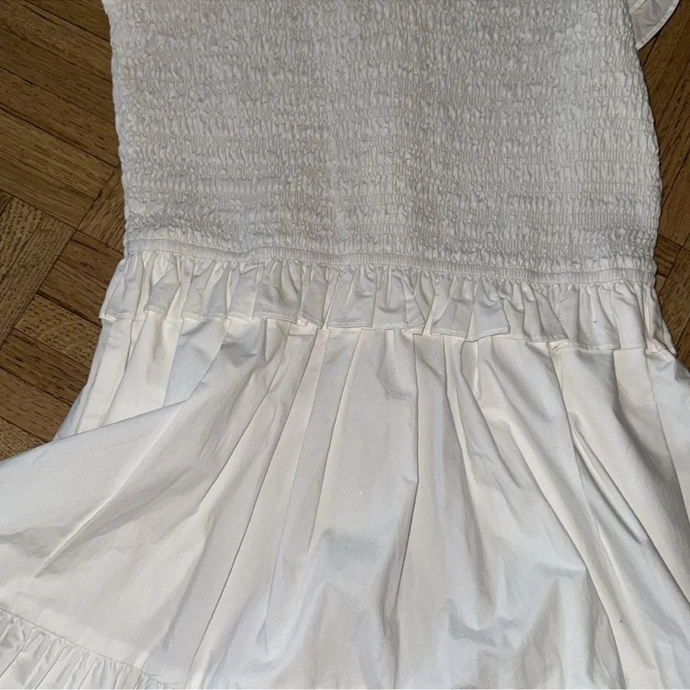 Sea New York phoebe cotton flutter sleeve white dress - Picture 6 of 7